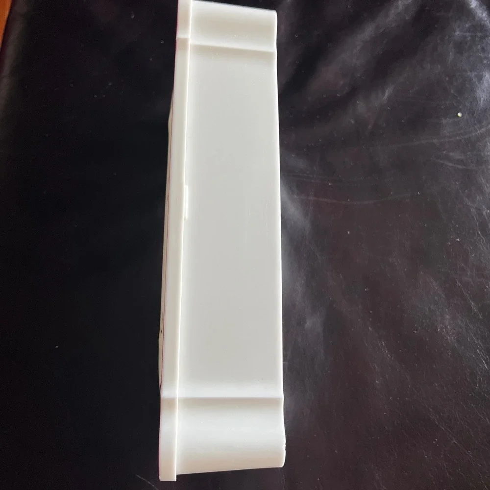 Schwarz Bros Plastics Tissue Box Cover Purple Floral White MCM Glendale Vintage